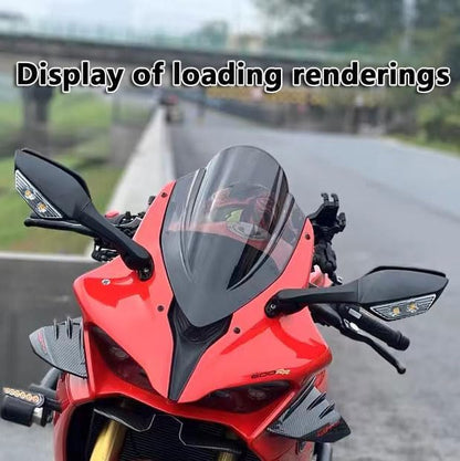 Motorcycle Rearview Mirrors with Built-In Turn Signals Fit for ZX-10R 2021-2024