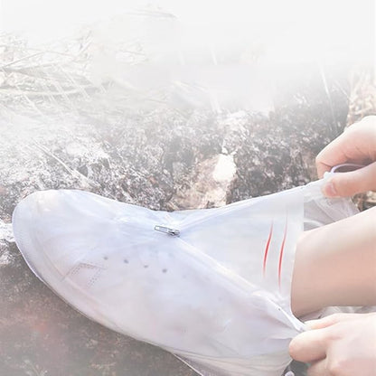 GUB Reusable PVC Waterproof Shoe Covers,Shoe Protectors with Waterproof Zipper and Drawstring Design,Not-Slip Rain Shoe Covers for Women and Men