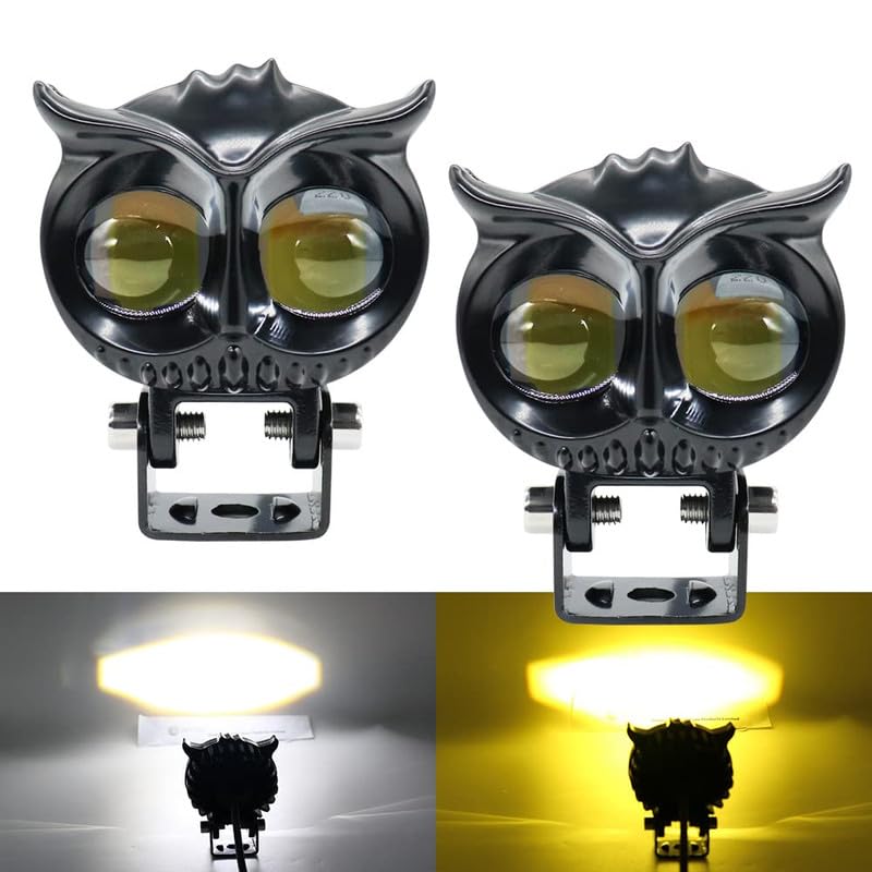 OWL Shape LED Fog Light Yellow-White high Beam For Universal Vehicles 9 V-60 V 30 W