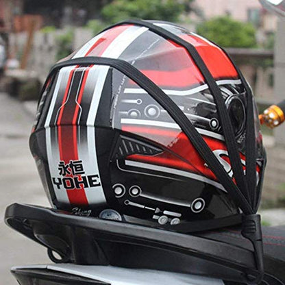Helmet Luggage Retractable Elastic Rope Strap, Bungee Cord Universal for All Edition Bikes, Black