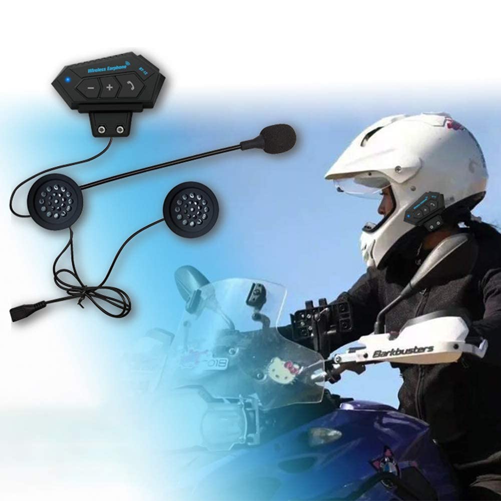 LGP BT12 Bluetooth for Helmet, Helmet Bluetooth Headsets with Long Battery Life, Noise Reduction Function, and Hands-Free Communication System