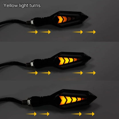 LGP Imported Original Waterproof Arrow Running Blinker Bright LED Indicators Universal For All Bike Models Motorcycle Turn Signal Lights (Pack of 2, Yellow With Blue)