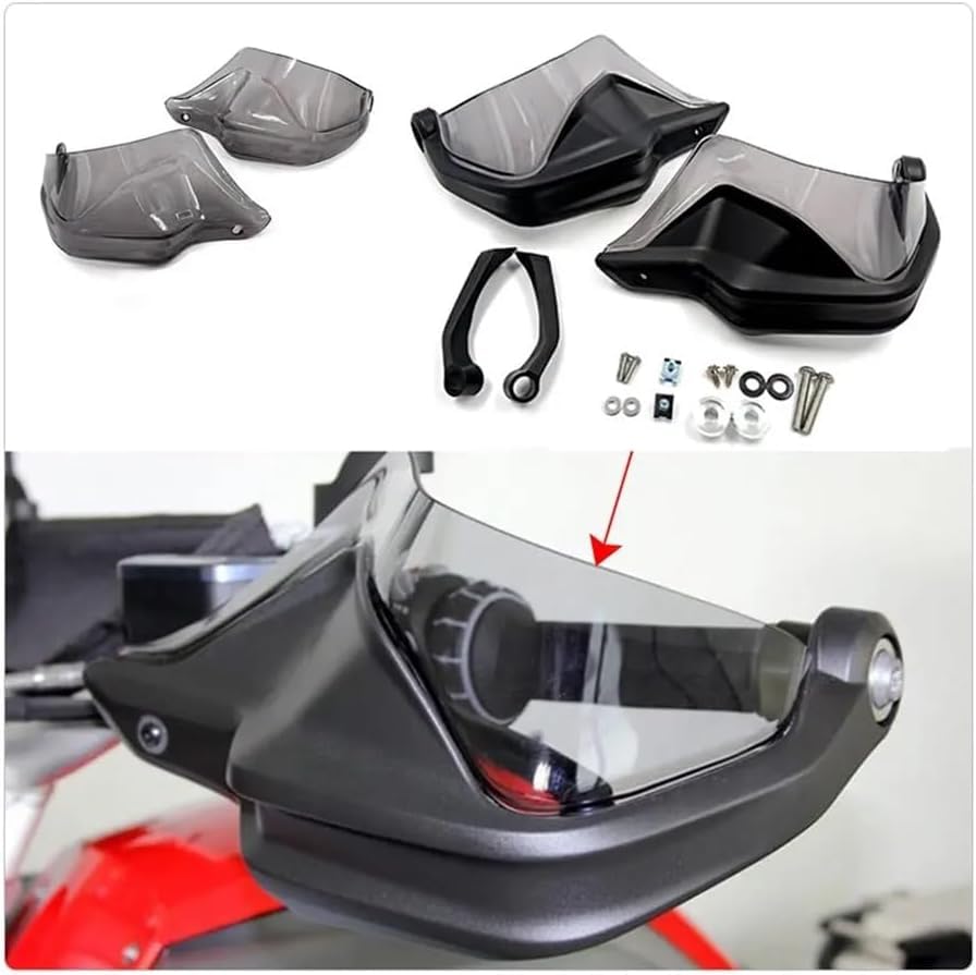 Motorcycle Hand Guards for G310GS G310 R1200GS (2013-2024) - Durable Handguard Protector Shields, Fits R1250GS Adventure & F900 Series - Enhanced Windshield Protection, 2PCS, Color: Smoke