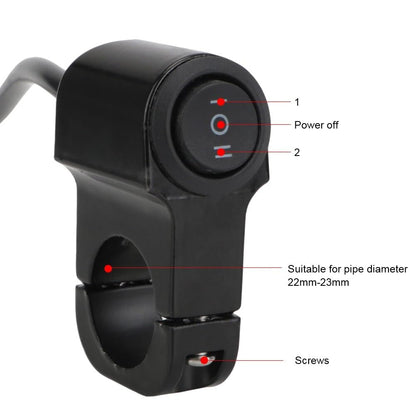 GUB Universal 12V Handlebar CNC Metal Switch (2-Way) for All Bikes and Motorcycles