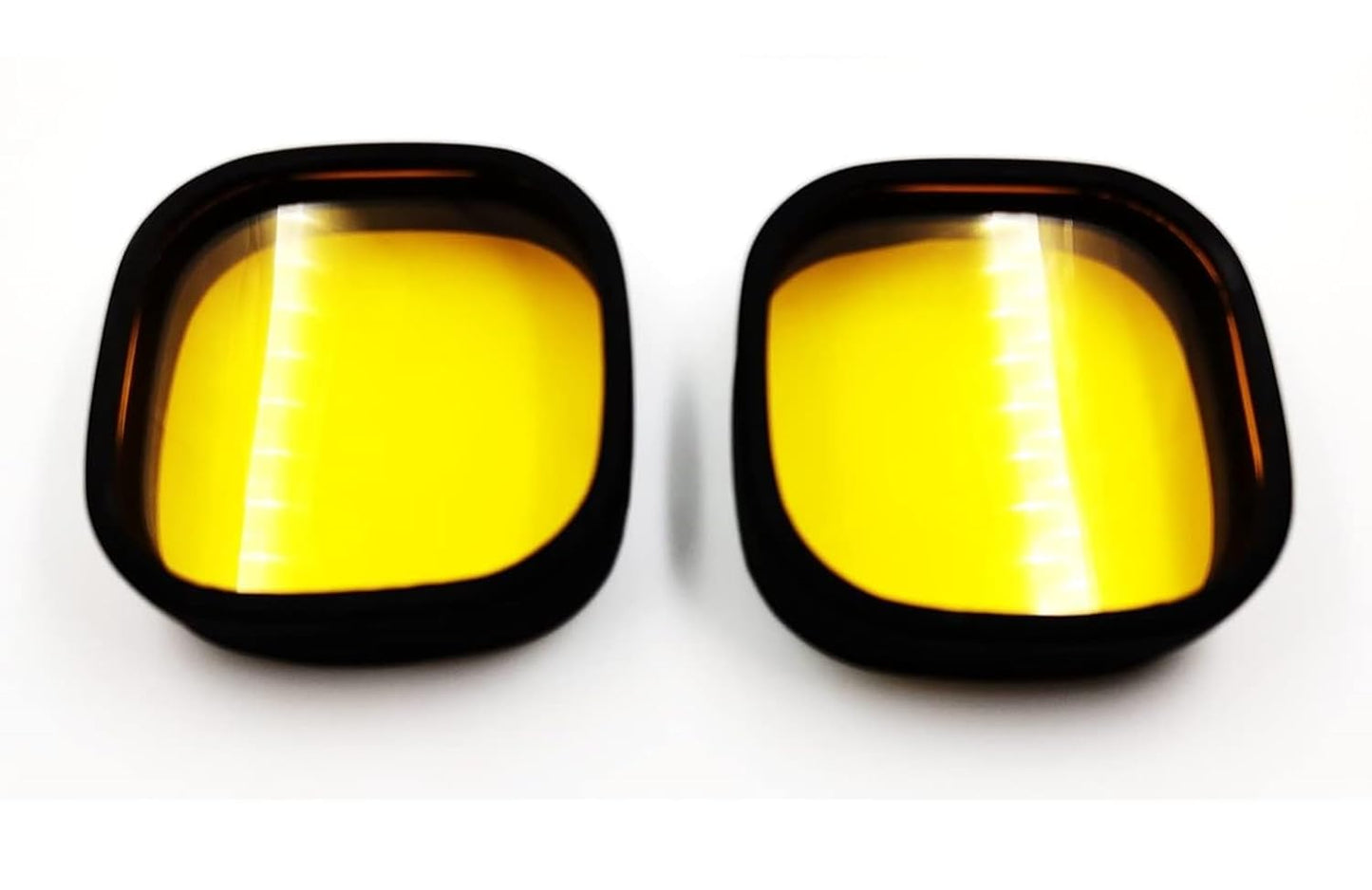 GEAR UP HJG 4 LED Square Fog Lamp Yellow Cover With Acyrlic Yellow Lens (Set of 2)