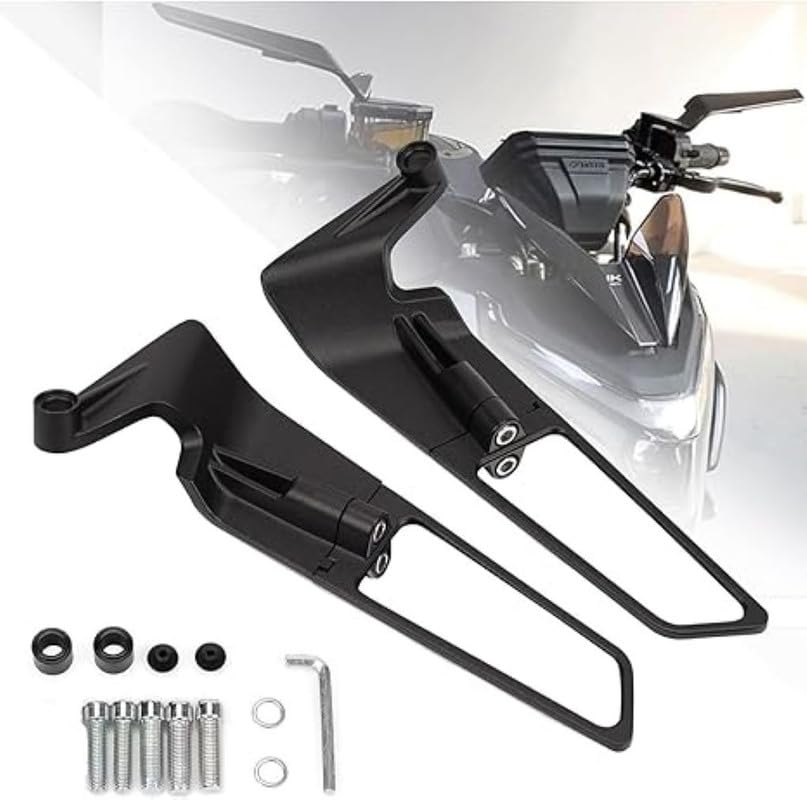 Motorcycle Mirrors Adjustable Rotating Rear View Mirror Stealth Wind Wing Side Mirror for DUKE-200 DUKE-250 DUKE-390 MT-15 Z400 Z600 MT-09 All Street Bikes.