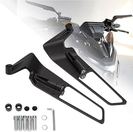 Motorcycle Mirrors Adjustable Rotating Rear View Mirror Stealth Wind Wing Side Mirror for DUKE-200 DUKE-250 DUKE-390 MT-15 Z400 Z600 MT-09 All Street Bikes.