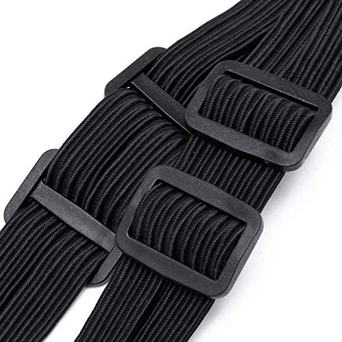 Helmet Luggage Retractable Elastic Rope Strap, Bungee Cord Universal for All Edition Bikes, Black