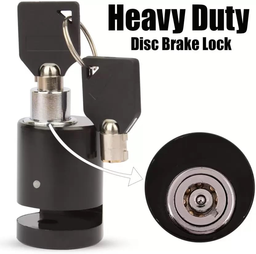 Disc Brake Lock Round, Bicycle Safety Anti-Theft Locks, Electromobile Wheel Disk Lock, for Motorcycle, Road Cycle, Mountain Bike (Lock)