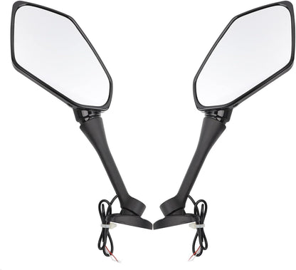 LED Running Light Motorcycle Rearview Mirrors with Front arrow LED Fit for R15 V3/V4, CBR, Zixxer And All Faired Bikes