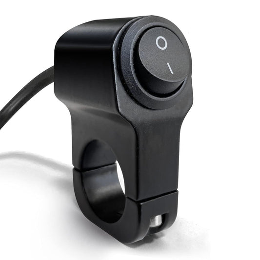 PVC Handlebar 1-Way Switch ATV Light Switch Waterproof PVC Plastic Toggle Switch for Motorcycle Light Bike Light Spotlight 7/8"(22MM) 1 Pc