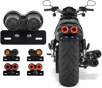 CNC Aluminum License Plate Holder with LED Tail Tidy Black Number Plate, Black