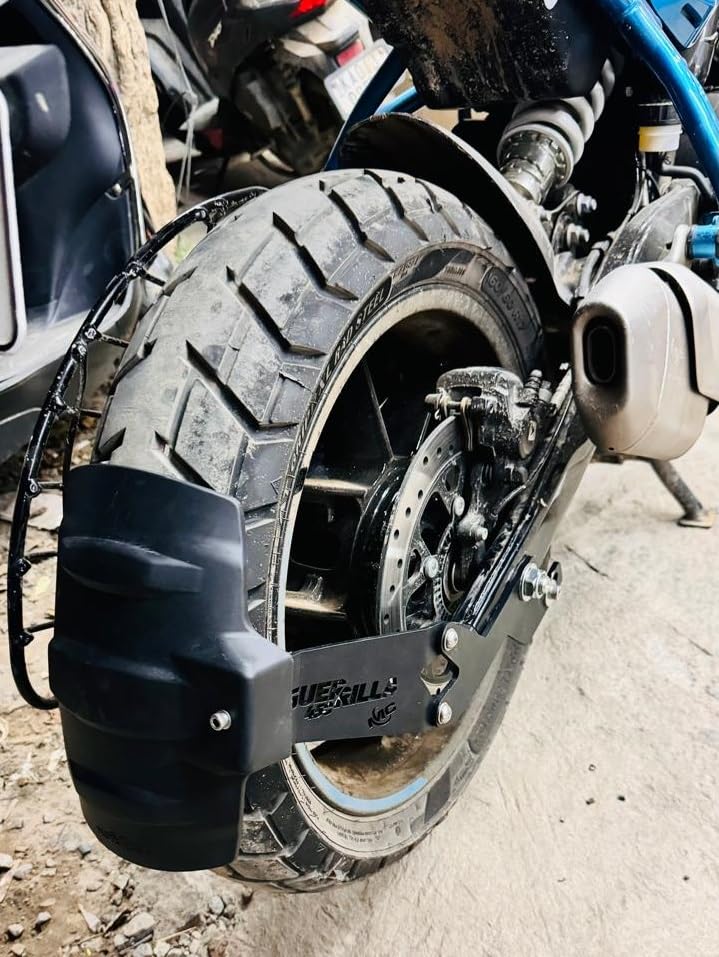Rear Mudguard | Tyre Hugger | Mudguard | Splash Guard with 3MM Thickness Metal Clamp Only Suitable for RE Guerrilla 450