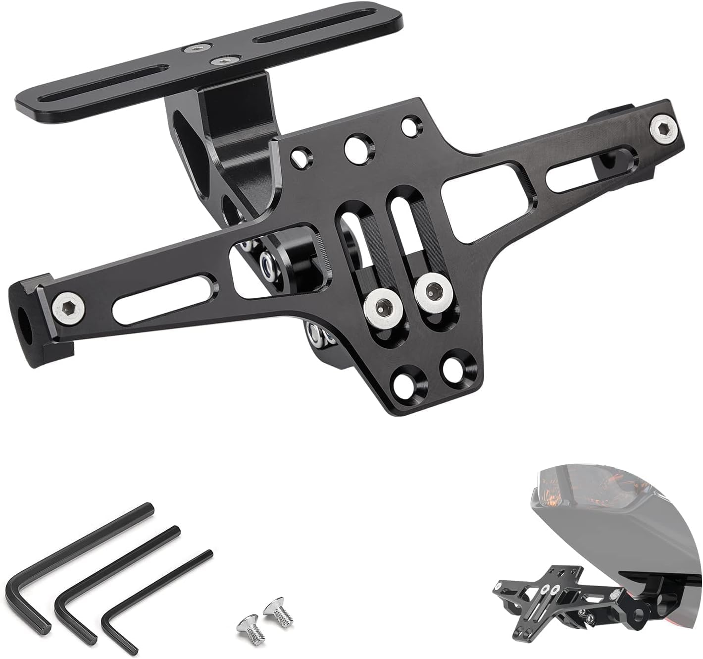 Motorcycle License Plate Bracket Fender Eliminator Kit Universal Motorcycle Tail Tidy Motorcycle License Plate Holder Mount