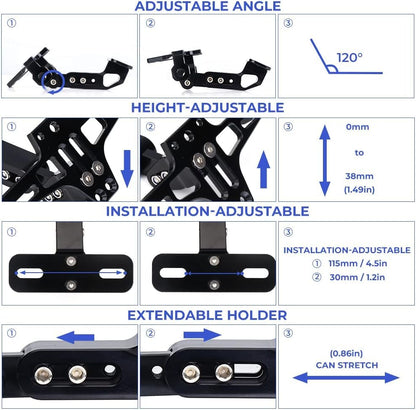 Motorcycle License Plate Bracket Fender Eliminator Kit Universal Motorcycle Tail Tidy Motorcycle License Plate Holder Mount