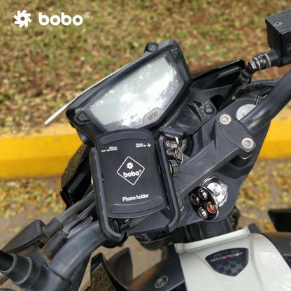 BOBO BM4 Jaw-Grip Waterproof Bike/Motorcycle/Scooter Mobile Phone Holder Mount, Ideal for Maps and GPS Navigation (Black)