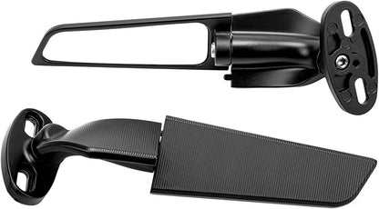 OM30 Rearview Rotating Side Steath Mirrors Adjustable Wind Wing Multi-angle Compactable with Kawasaki Ninja 250 300 400 Yamaha R25 R3 R15 V3/V4