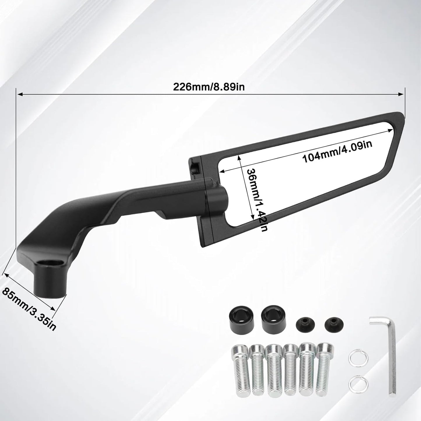 Motorcycle Mirrors Adjustable Rotating Rear View Mirror Stealth Wind Wing Side Mirror for DUKE-200 DUKE-250 DUKE-390 MT-15 Z400 Z600 MT-09 All Street Bikes.