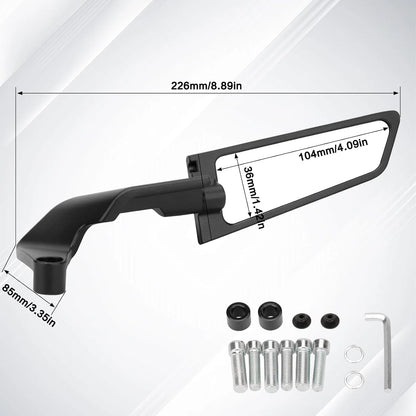 Motorcycle Mirrors Adjustable Rotating Rear View Mirror Stealth Wind Wing Side Mirror for DUKE-200 DUKE-250 DUKE-390 MT-15 Z400 Z600 MT-09 All Street Bikes.