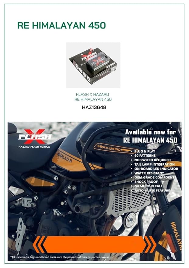 GUB Flash X Hazard Module, Blinker/Flasher Compitable for RE Himalayan 450