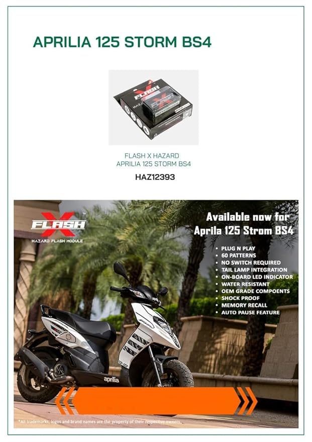 GUB FlashX Hazard Flash Module, Blinker/Flasher for Aprilia Storm 125 BS4