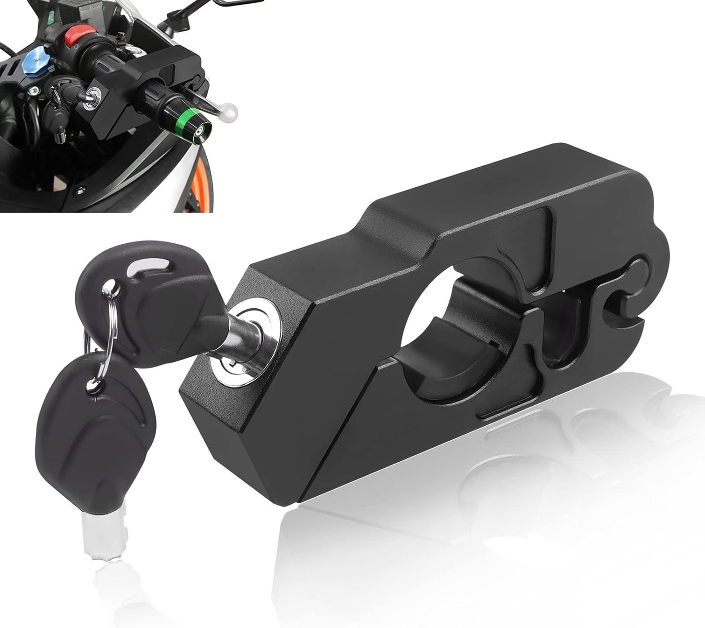 GUB Motorcycle Grip Lock Handlebar Throttle Security Lock Anti-Theft Scooters fit for ATV Motorcycles Dirt Street Bike, Black