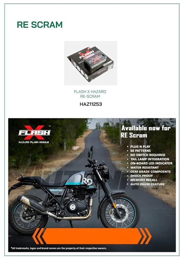 GUB Flash X Hazard Module, Blinker/Flasher Compitable for RE Scram