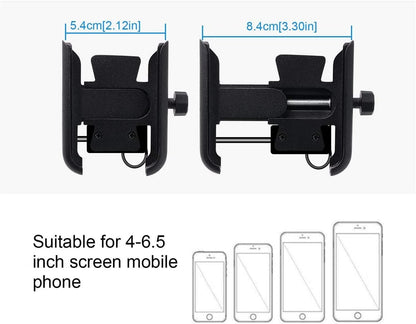 GUB Metal CNC Motorcycle Mobile Phone Holder with Mirror Mount Stand 360 Degree Rotational for All Smartphones