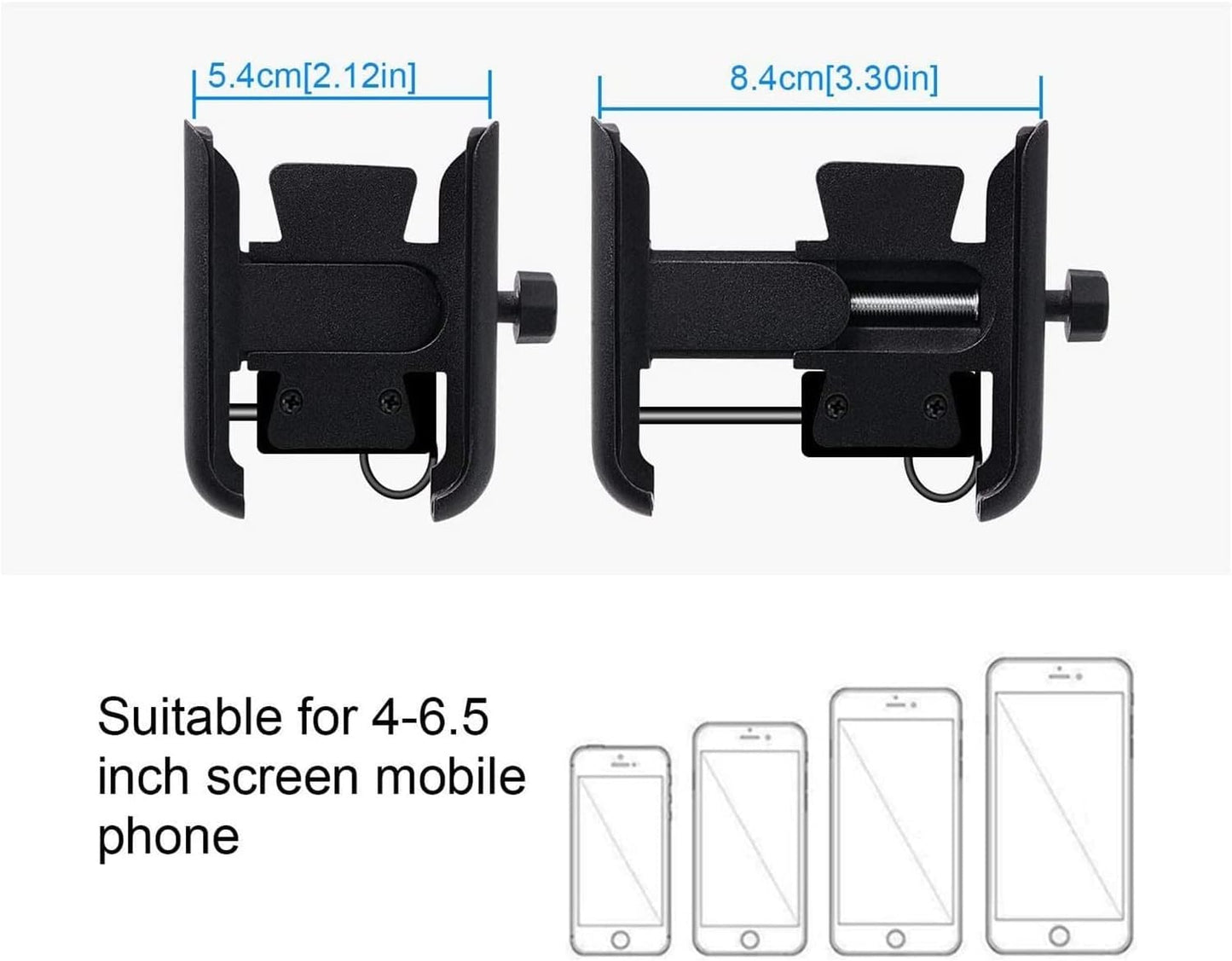 LGP LUNKAR GENUINE PARTS Metal CNC Charging 3.0 Mobile Phone Holder Handlebar Mount Stand 360° Rotational for All Smartphones
