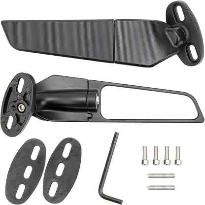 OM30 Rearview Rotating Side Steath Mirrors Adjustable Wind Wing Multi-angle Compactable with Kawasaki Ninja 250 300 400 Yamaha R25 R3 R15 V3/V4