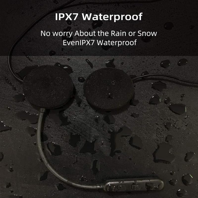 Universal Wireless Motorcycle Helmet Bluetooth On Ear Headset,Hands-Free,Music Call Control,Automatic Call Answering, Waterproof Bluetooth 5.0 System with 50hrs Playing Time, C-Type Charging