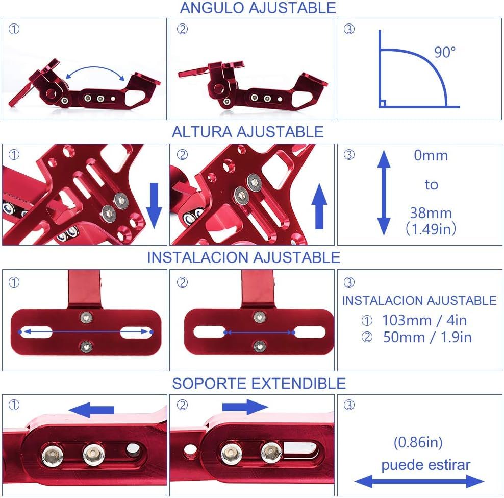Motorcycle License Plate Bracket Fender Eliminator Kit Universal Motorcycle Tail Tidy Motorcycle License Plate Holder Mount