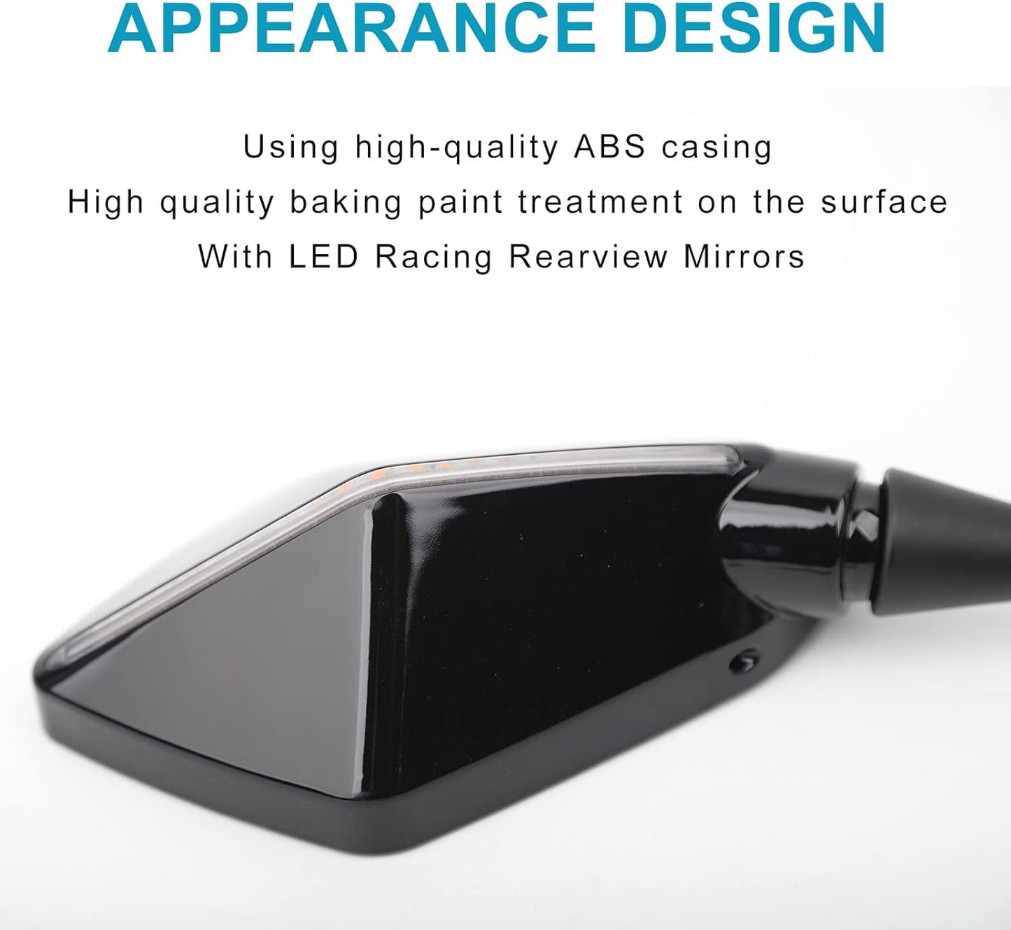 LED Running Light Motorcycle Rearview Mirrors with Front arrow LED Fit for R15 V3/V4, CBR, Zixxer And All Faired Bikes