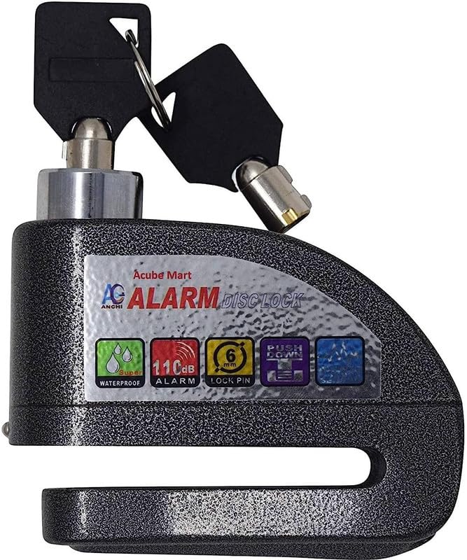 GUB Alarm Disc Lock Motorbike Anti-Theft Disc Brake Lock with 110dB Alarm Siren Sound for Motorcycle Bike Scooter (DISC Lock Alarm)