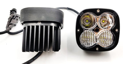 HJG 4 LED 60 Watt Fog Light Super Bright Spot Flood Beam Dual Mode Spread Spot Lamp For Motorcycle Cars Bikes & SUV, (2PCS), White