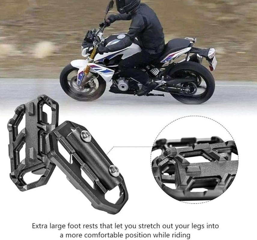 GUB Motorcycle Wide Foot Pegs Pedals Rest Footrest Footpeg Extention Enlarge Parts for G310GS G310R R1200GS R1250/ADV S1000XR F750GS F850GS R9T R NineT Scrambler RnineT R Nine T Urban GS