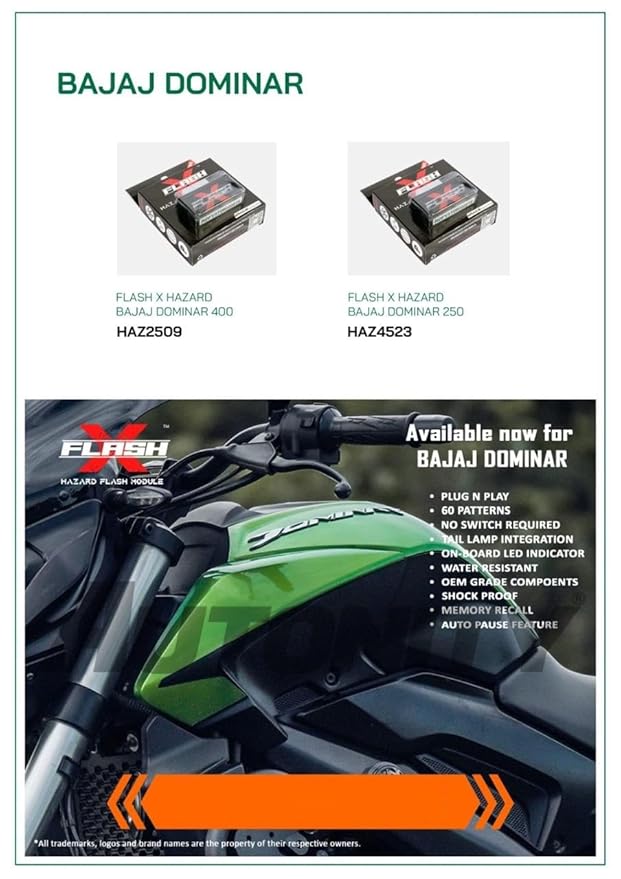 GUB FlashX Hazard Flash Module, Blinker/Flasher for Dominar 250, 400