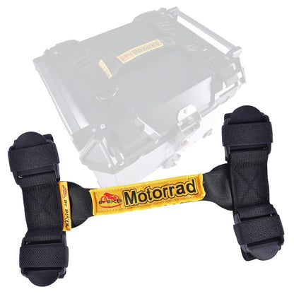 Universal Motorcycle Side Box Lashing Strap with Carrying Handle – Heavy Duty Polyester Pannier & Top Case Strap, Adjustable Quick Release Buckle, High Load Bearing, Black