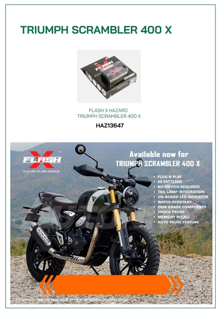 GUB Hazard Flasher Compatible for Triumph Scrambler 400 X