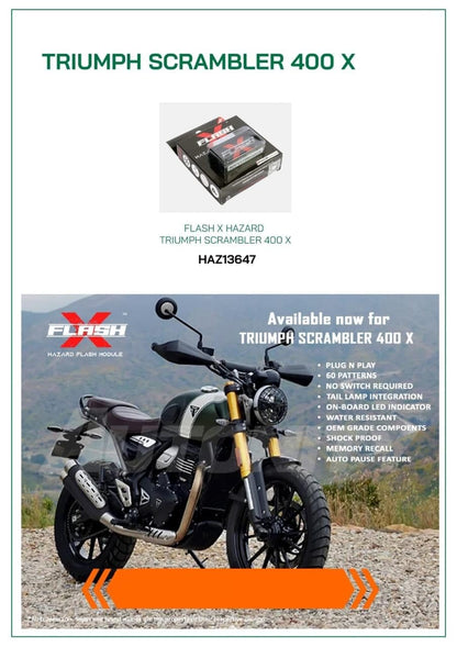 GUB Hazard Flasher Compatible for Triumph Scrambler 400 X