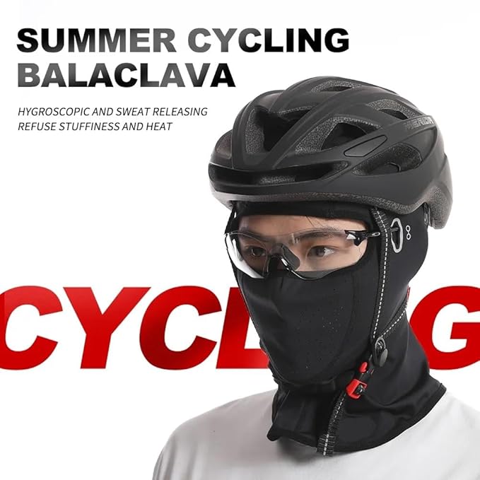 GUB LGP Full Face Mask Cycling Ski Mask Windproof Waterproof Cover Scarf Neck Warmer Balaclava, Black