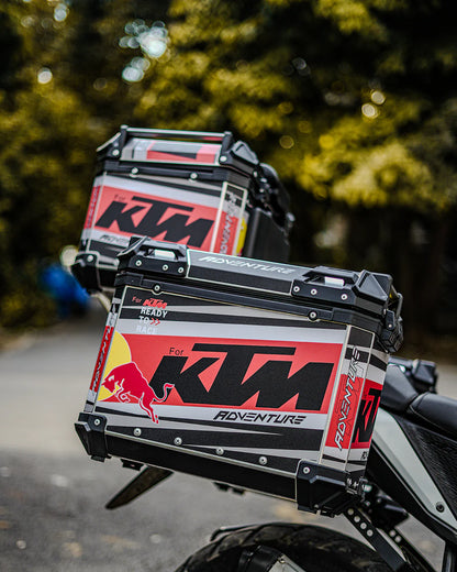 LGP Premium Aluminum KTM Graphics Top Box & Panniers