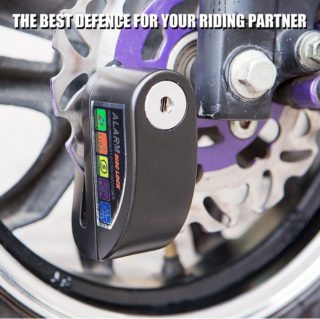 GUB Alarm Disc Lock Motorbike Anti-Theft Disc Brake Lock with 110dB Alarm Siren Sound for Motorcycle Bike Scooter (DISC Lock Alarm)