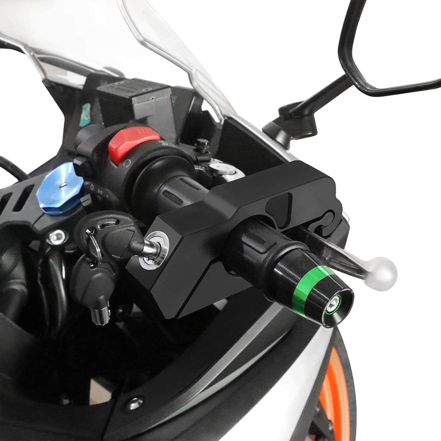 GUB Motorcycle Grip Lock Handlebar Throttle Security Lock Anti-Theft Scooters fit for ATV Motorcycles Dirt Street Bike, Black