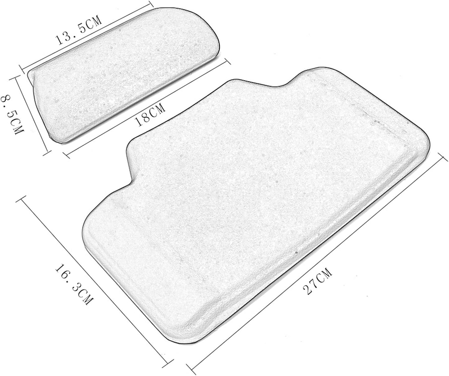 Motorcycle Luggage Box Back Cushion, Motorbike Damping Accessories, PU Leather 3cm Thickness Tail Box Passenger Backrest Support Damping Pad.