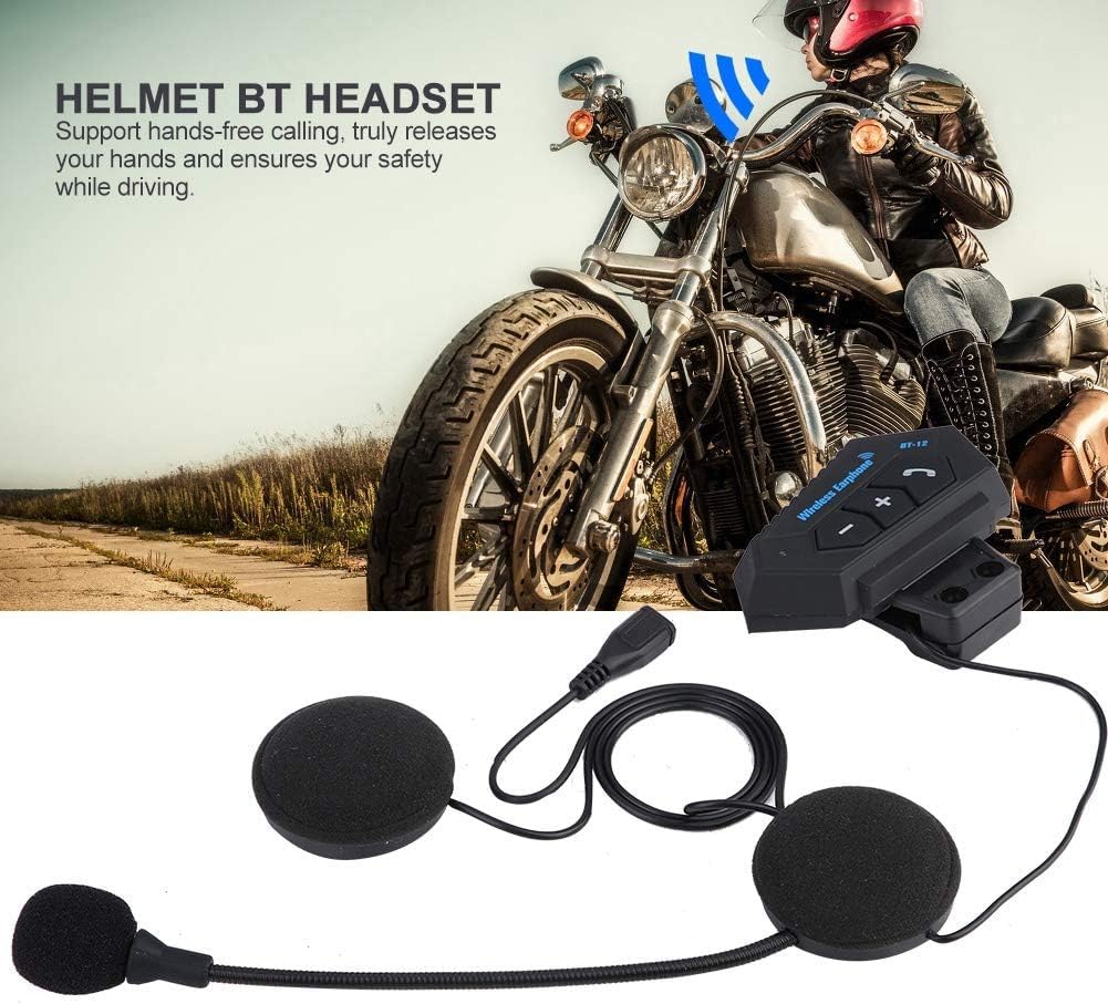 LGP BT12 Bluetooth for Helmet, Helmet Bluetooth Headsets with Long Battery Life, Noise Reduction Function, and Hands-Free Communication System