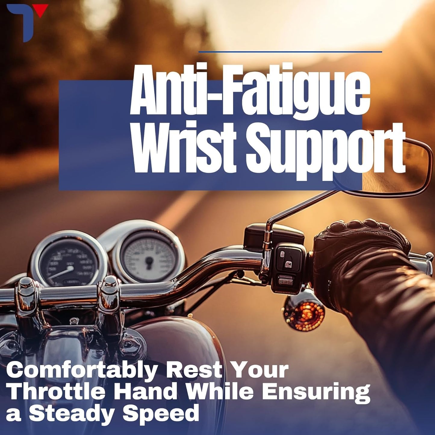 GUB Durable Universal Motorcycle Throttle Lock, Control Assist - Wrist Support for Long Riding Trips, Adjustable Tension - Cruise Control Alternatives, Black