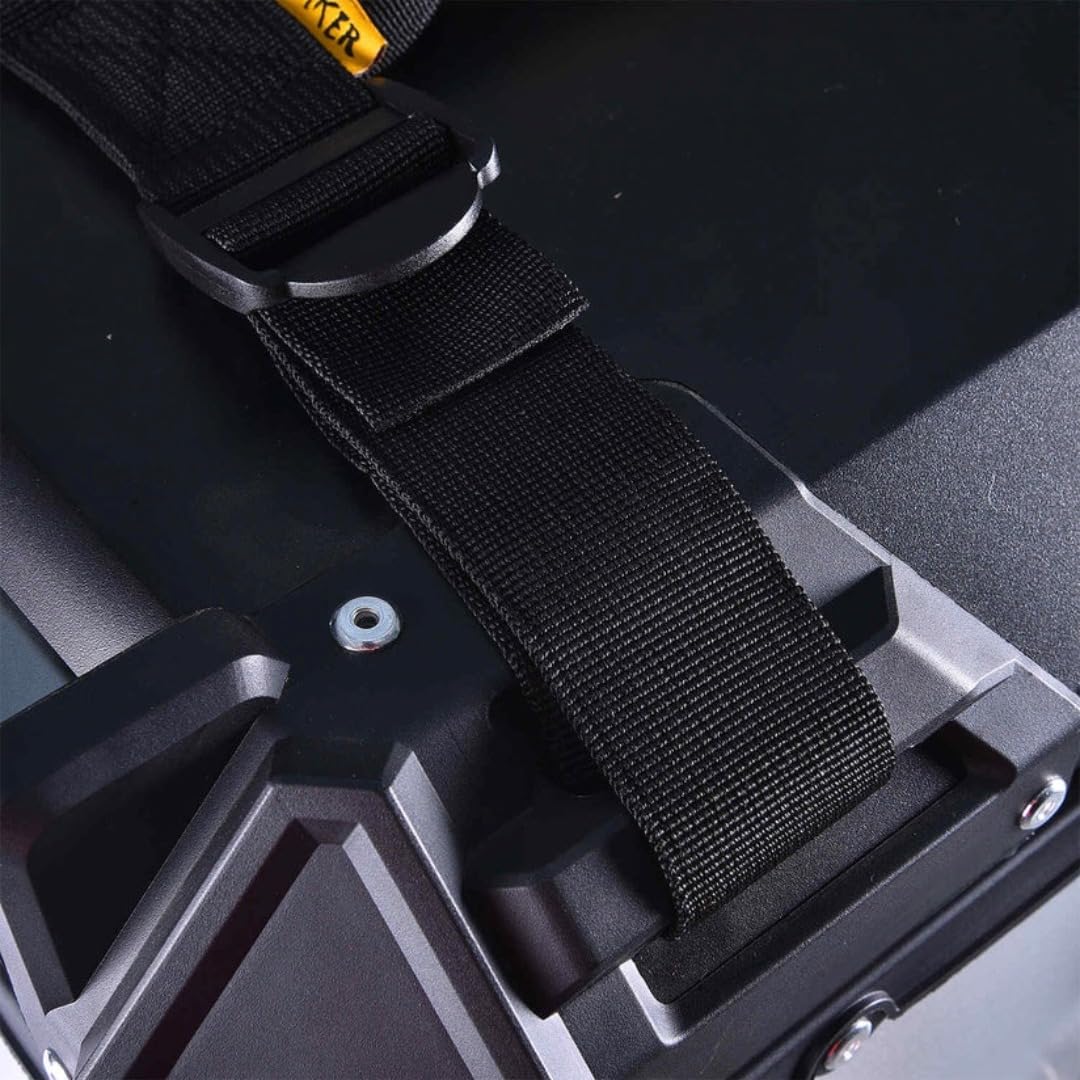 Universal Motorcycle Side Box Lashing Strap with Carrying Handle – Heavy Duty Polyester Pannier & Top Case Strap, Adjustable Quick Release Buckle, High Load Bearing, Black