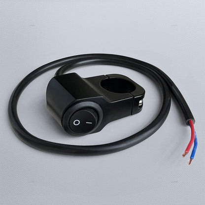 PVC Handlebar 1-Way Switch ATV Light Switch Waterproof PVC Plastic Toggle Switch for Motorcycle Light Bike Light Spotlight 7/8"(22MM) 1 Pc