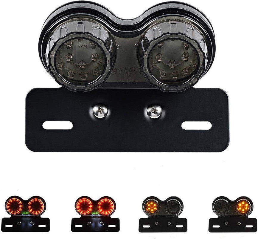 CNC Aluminum License Plate Holder with LED Tail Tidy Black Number Plate, Black